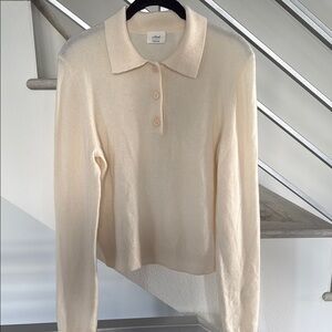 Wilfred Beige Women's Polo Top cashmere